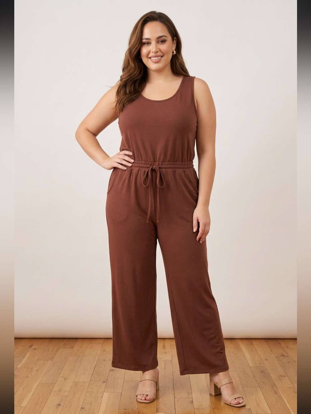 NWT Smash + Tess Happy Hour Romper Classic Cocoa Brown Wide Leg Jumpsuit 4XL - Picture 11 of 11